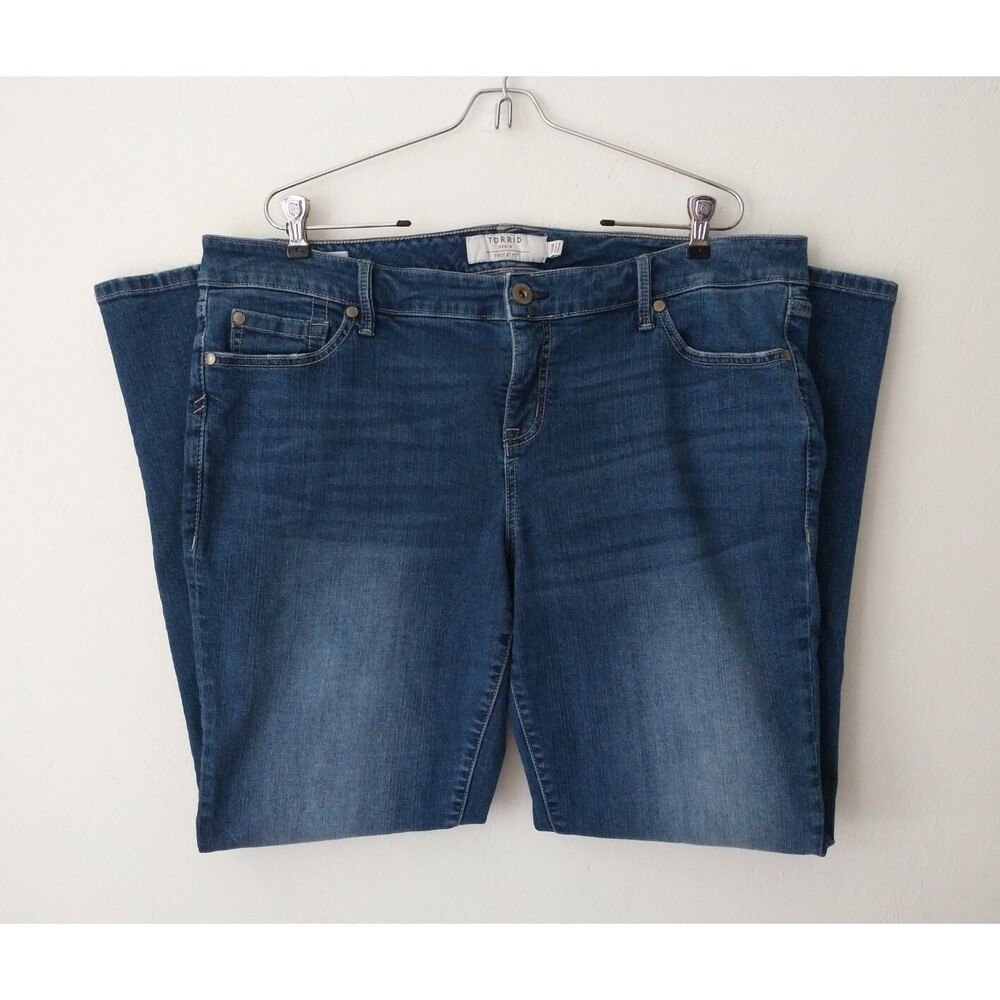 Torrid Denim Womens Boyfriend Stretchy Straight Leg Denim Jeans Size 18R (162)